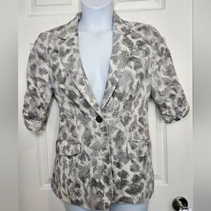 Coldwater Creek Sketched Boyfriend Blazer.  Size 8.